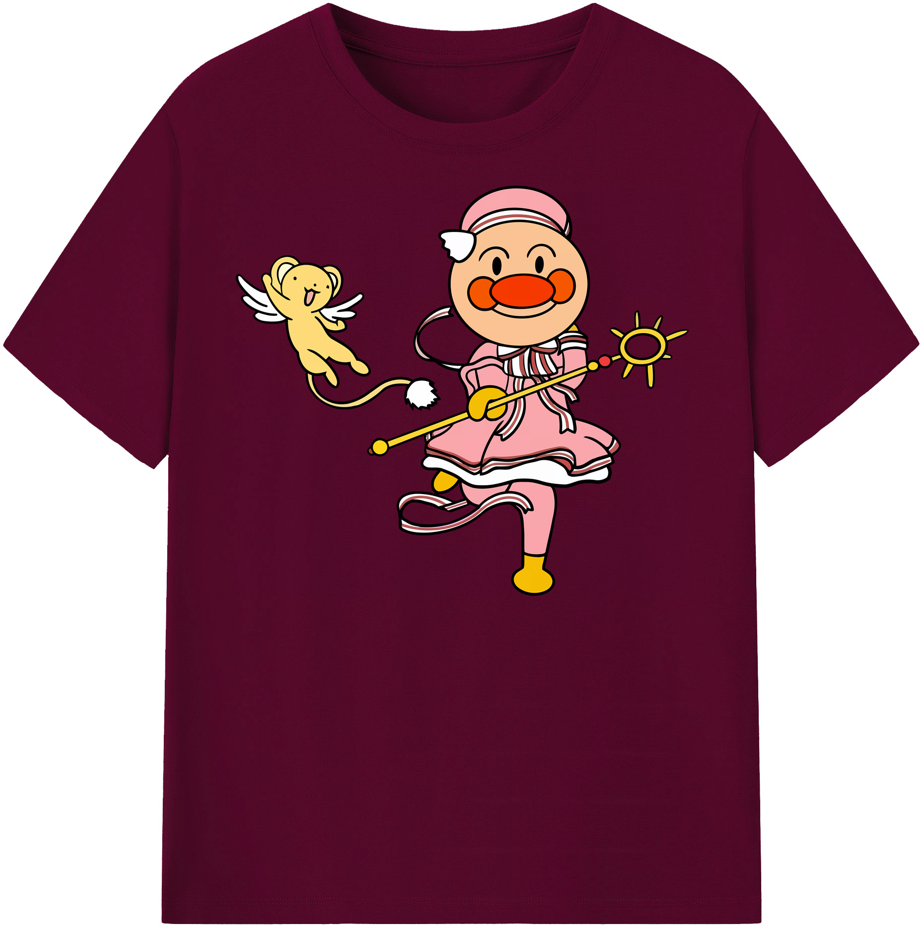 （画像用） アンパンマン Anpanman レディースカジュアルプリントTシャツ（綿100％）